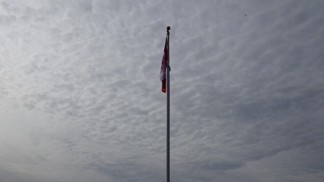 Cloudy Canada Flag Sudbury