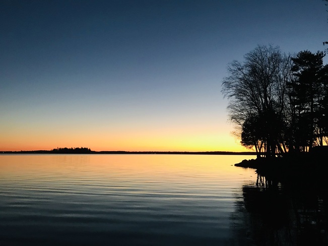 Gorgeous sunset on the lake. Mississippi Lake, Ontario