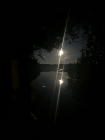 Good morning, or rather good night moon! Miller Lake, Ontario, CA