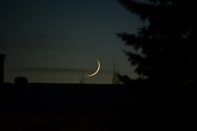 Moon setting Fort McMurray