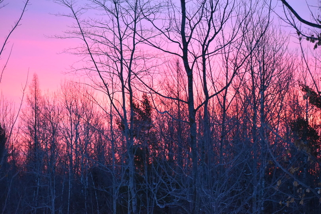Le ciel du matin dans toute sa splendeur! Daveluyville, Québec, CA