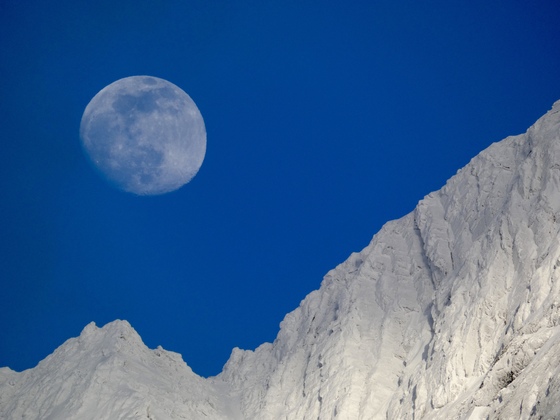 Moon over the Steeples Mountain Range