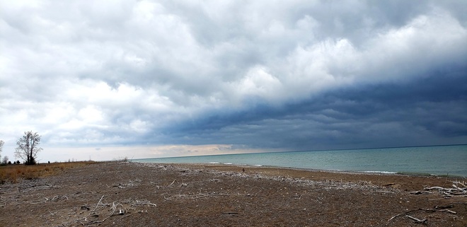 storm on the beach Rondeau Park, ON