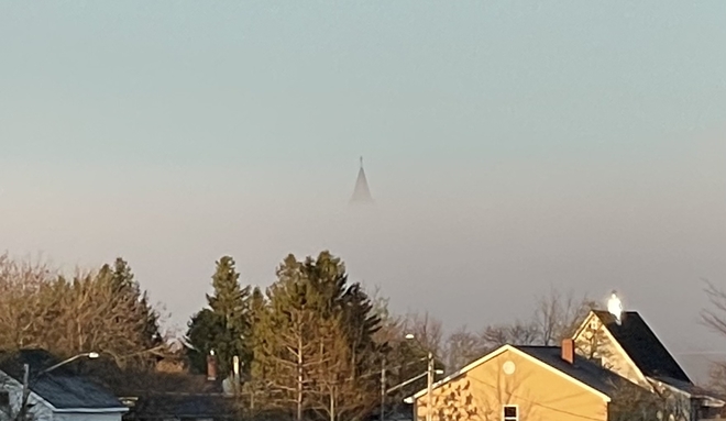 Brouillard sur la petitcodiac Moncton, Nouveau-Brunswick, CA