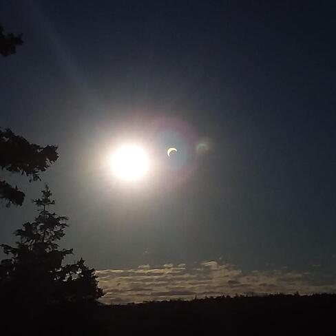 Partial eclipse June 10 West Petpeswick, Nova Scotia