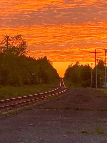 sunset in New Brunswick Fredericton Junction, NB