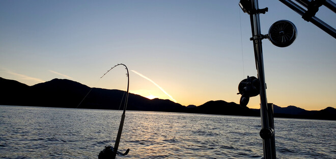 beautiful evening fishing Hartley Bay, BC