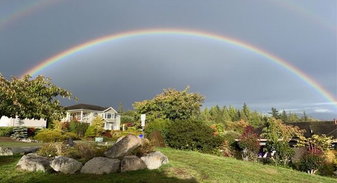 Rainbow over Sechelt BC North of Vancouver 9 27 2021 6289 Reeves Rd, Sechelt, BC V0N 3A7, Canada