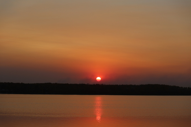 Sunset over Rossman, Lake Manitoba Rossman Lake, Manitoba