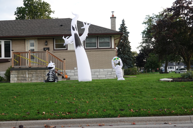 Halloween decorations are sprouting our all over! Southeast Oshawa, Ont.