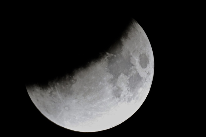Partial Lunar Eclipse Parkland Beach, AB