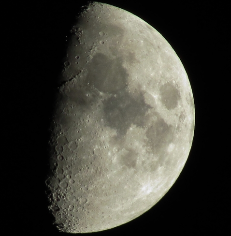 A glimpse of tonight’s moon. Larder Lake, Ontario, CA