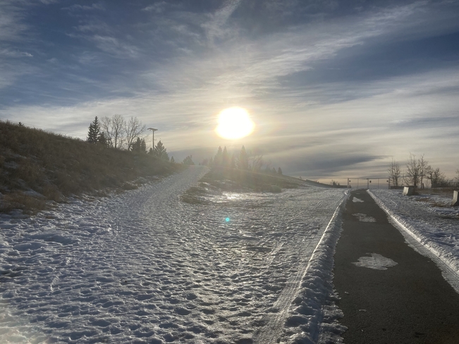 Icy path Calgary, Alberta, CA