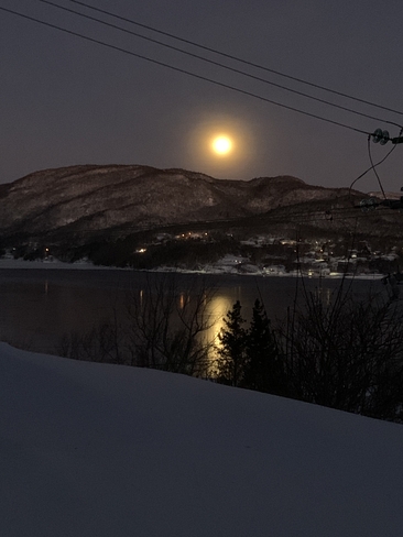 Moon over the mountains Victoria, Nova Scotia | B0C 1L0