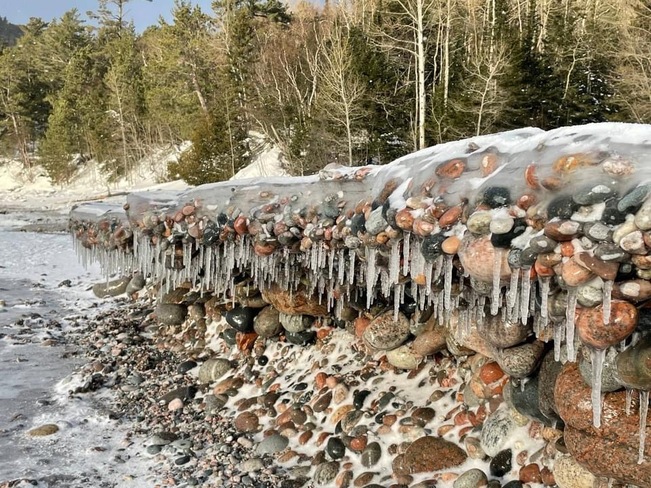 Frozen Ice Wall Sault Ste. Marie, ON