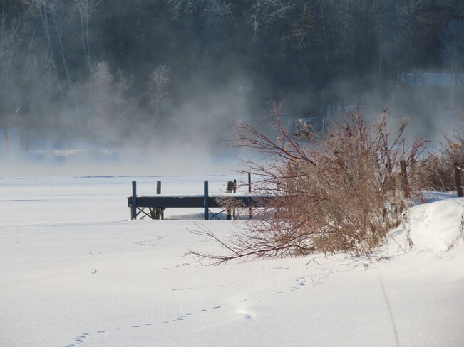 L'hiver au Québec. Lac Magog, Québec