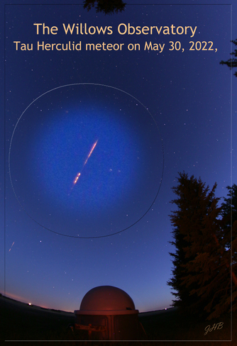 Tau Herculid meteors, May 30, 2022 New Norway, AB