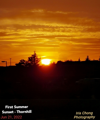 June 21 2022 8:48pm 26C First Summer sunset - Heat Wave feels like 33C Thornhill Thornhill, ON