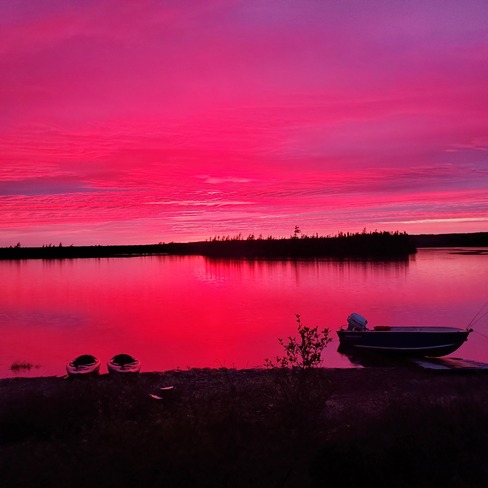 Pink sunset Birchy Bay, NL
