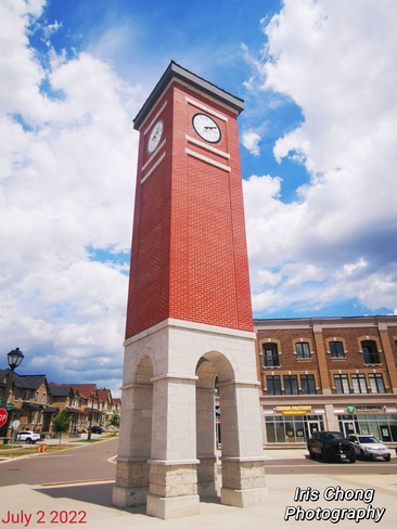 July 2 2022 26C Up in the sky-clock tower beautiful Sat Berczy Square Unionville Unionville, ON
