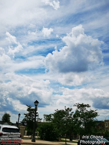 July 2 2022 26C Summer Breeze! Impressive clouds -Berczy Square-Upper Unionville Unionville, ON