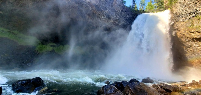finally 3rd waterfall of our day Clearwater, BC