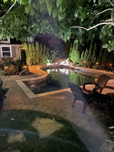 An evening around the pool. London, Ontario, CA