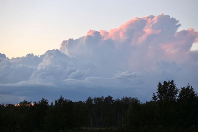 Sunset cloud formation Shefford, Quebec, CA