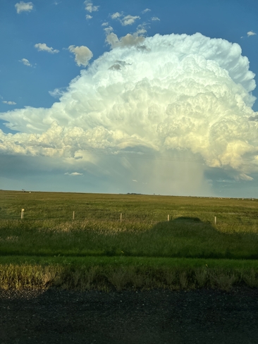 Hail cloud in southeast SK Weyburn, Saskatchewan, CA