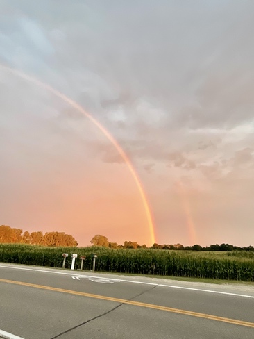 Double Rainbow over Lake Erie near Port Bruc3 Port Bruce, Ontario