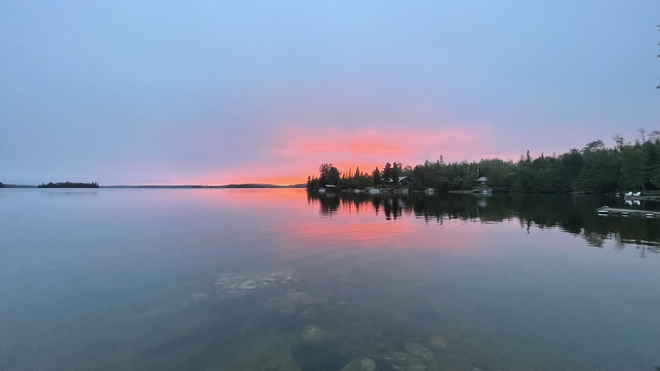 Sunrise on the lake Atikokan, Ontario, CA