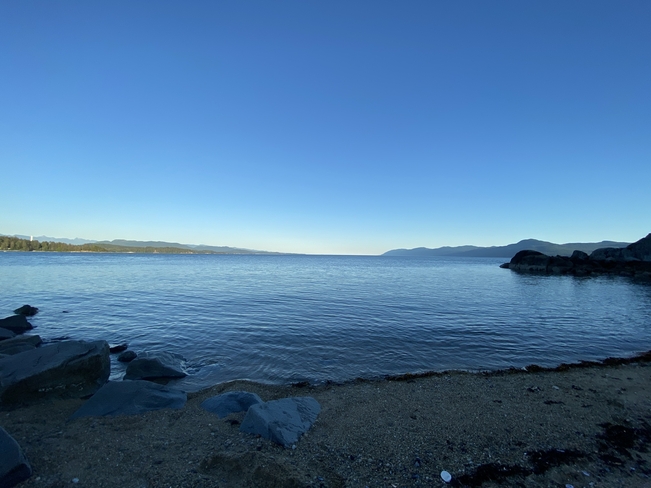 Evening views from the Sunshine Coast Lang Bay, British Columbia, CA