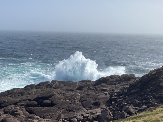 Hurricane Fiona creates waves at Cape Spear, NL Cape Spear, St. John's, NL