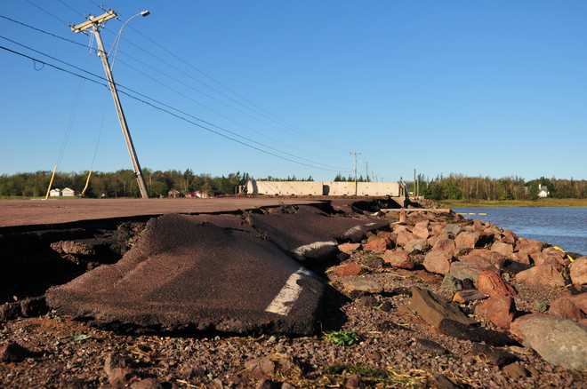 Damage after Fiona Grand Barachois, Nb Canada, Beaubassin East, New Brunswick
