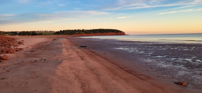 Sunrise after Fiano North Rustico Beach, Prince Edward Island National Park, Rue du Gulf Shore Parkway West, North Rustico, Prince Edward Island