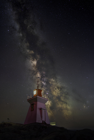 Milky Way and Lighthouse Killarney, ON