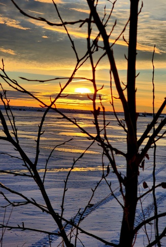 my ice fishing lake Dundurn, SK