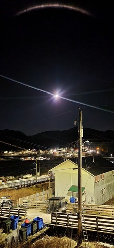 -9 moon setting Hartley Bay, BC