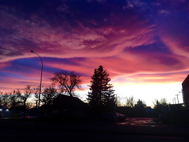 Sunset over Claresholm, Alberta Claresholm, Alberta, CA