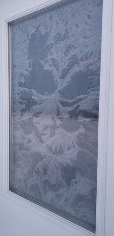 frost on the window Belledune, NB