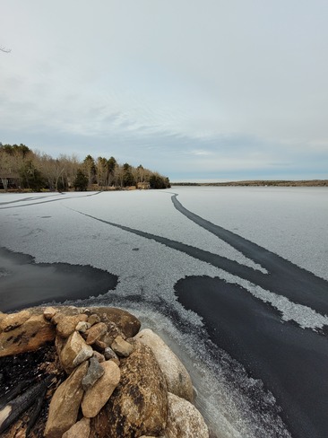 Ice Cracks in Lake Crossburn, NS
