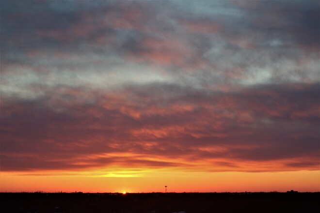 Sunset in Winnipeg Jan.30/23... Winnipeg, MB