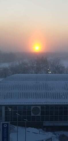 Frosty morning sunrise Winnipeg, MB