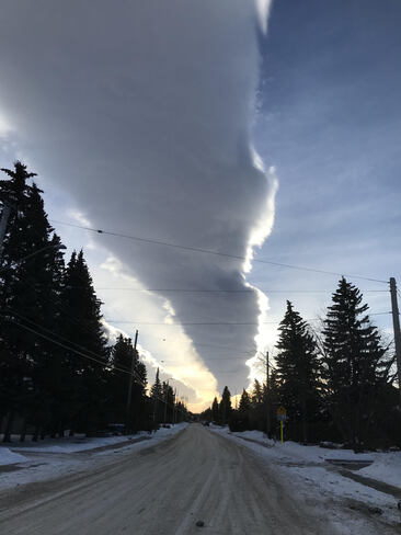 impressive cloud formation on February 3rd . Calgary, AB