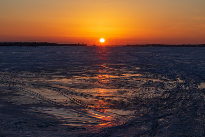 Sunrise across the Bay of Quinte Belleville, Ontario