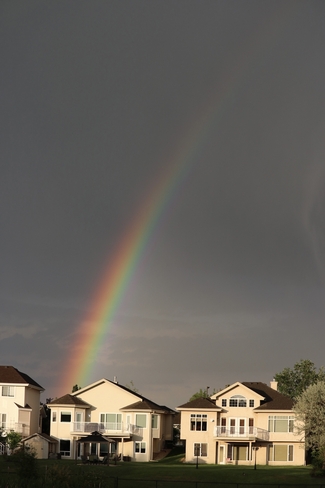 Rainbow after thunderstorm Edmonton, Alberta, CA
