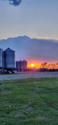 Farm sunset North Battleford, SK