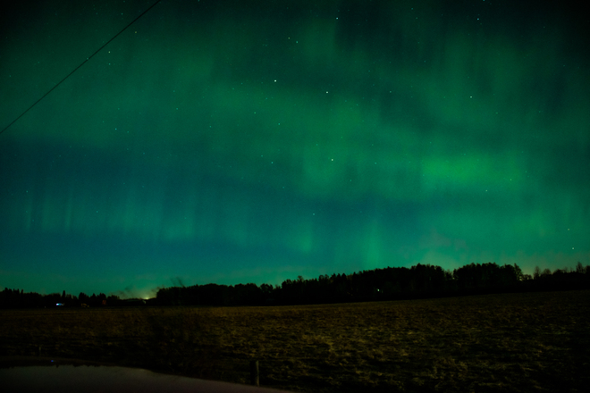 aurora in the country Red Deer, AB