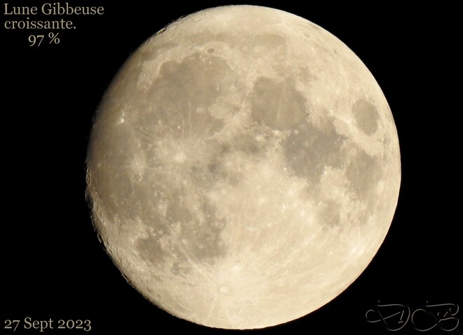Lune Gibbeuse croissante 97% Trois-Rivières, QC