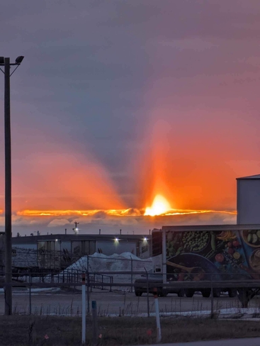 The A bomb sunrise Winnipeg, Manitoba, CA